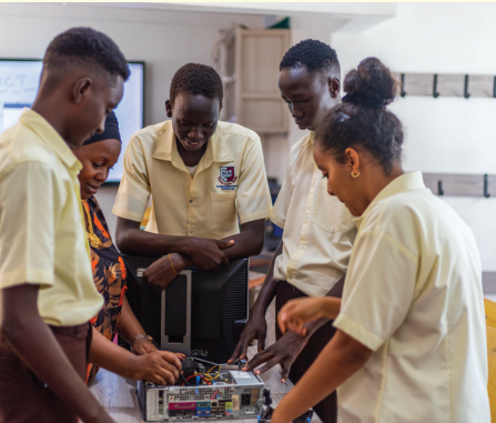 Students in the lab